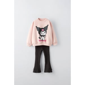 Куроми sanrio комплект из свитшота и леггинсов ZARA, бежево-розовый