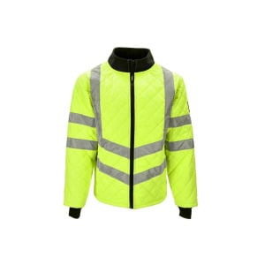 Мужская стеганая водоотталкивающая куртка с бриллиантами Hi Vis RefrigiWear, зеленый