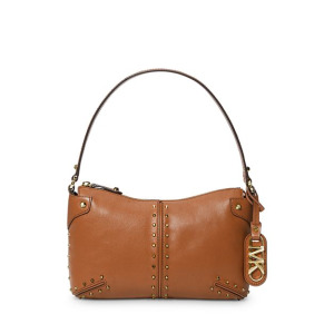 Большой кожаный клатч Astor Michael Kors, цвет Brown