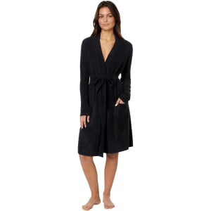 Халат Barefoot Dreams CozyChic Lite Ribbed Robe, черный