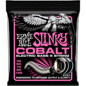 5-струнные струны для электробаса Ernie Ball Cobalt Super Slinky калибра 40–125