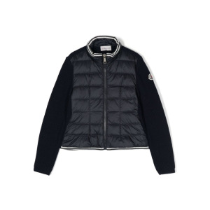 Moncler Enfant пуховик с логотипом, синий