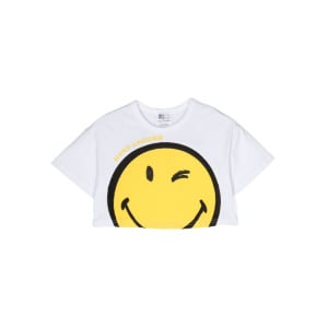 Marc Jacobs Kids укороченный топ из коллаборации со Smiley Word, белый