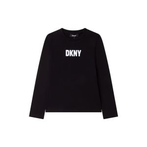 Футболка с длинными рукавами и логотипом Dkny, черный