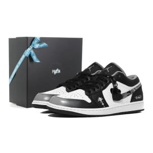 Кроссовки Jordan Air Jordan 1 Vintage Basketball Unisex, черный/белый/серебристый