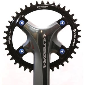 Асимметричная передняя звезда Drop Stop PowerTrac Shimano — 110 BCD Wolf Tooth Components, черный