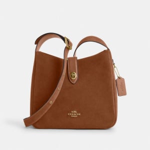 Сумка-трансформер Hadley Crossbody COACH, цвет gold/sienna