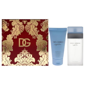 Dolce & Gabbana Light Blue for Women 2 Pc Gift Set 3.3oz EDT Spray 1.7oz Body Cream Fresh 5.0 Ounce