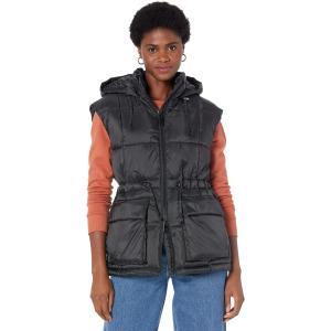 Жилет Belted Hooded Puffer Vests Levi's, черный