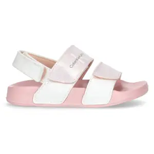 Сандалии Calvin Klein Jeans "VELCRO SANDAL", летняя обувь, сандалии на липучке, с мерцанием, белый