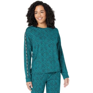 Пижамный комплект DKNY Long Sleeve Top and Joggers Set, цвет Teal Snake