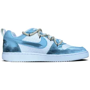 Кроссовки Nike Court Borough Skateboarding Shoes Men Low-top White/blue, белый/синий