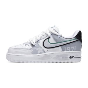 Кроссовки Air Force 1 для скейтбординга мужские с низким верхом белый/серый Nike