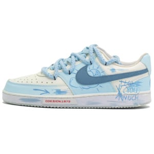 Кроссовки Nike Court Vision 1 Skateboarding Shoes Men Low-top Blue/white, голубой