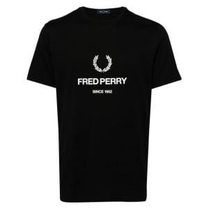 Fred Perry футболка с логотипом, черный