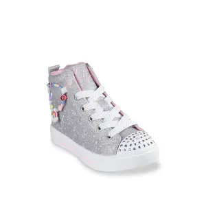 Кроссовки Twinkle Toes Twinkle Sparks Charm Bestie High-Top Sneaker Skechers, серебряный/металлик