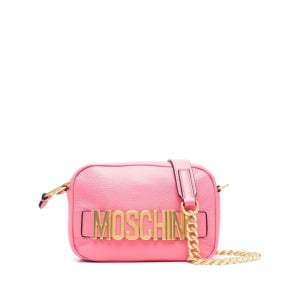 Moschino сумка на плечо с логотипом, розовый