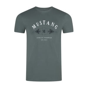 Футболка Mustang Basic Print Tee, зеленый