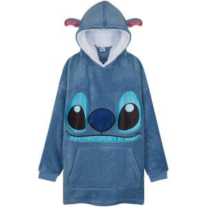 Объемное пончо с капюшоном Stitch Ohana Disney, синий