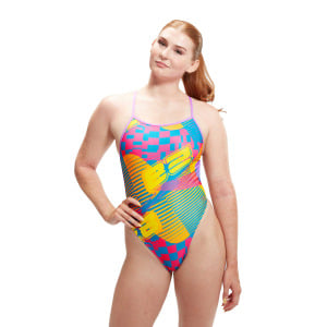 Цельный купальник Speedo WOMENS ALLOVER DIGITAL VBACK, разноцветный