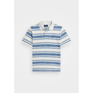 Футболка STRIPED COTTON MESH POLO SHIRT Ralph Lauren, синий