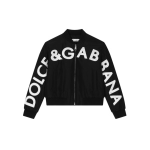 Dolce & Gabbana бомбер с логотипом, черный