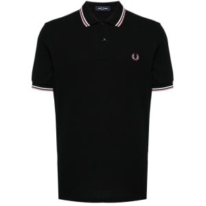 Fred Perry рубашка поло Twin Tipped, черный