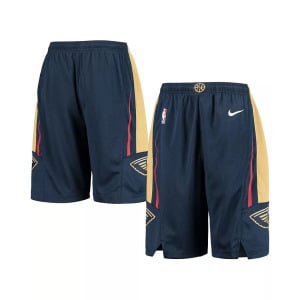 Темно-синие шорты Swingman для мальчиков и девочек New Orleans Pelicans 2020/21 — Icon Edition Nike, синий