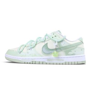 Кроссовки Nike Dunk Skateboarding Shoes Men Low-top Beige, светло-зеленый