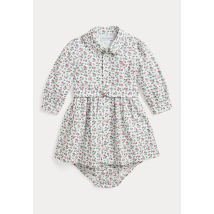 Платье-блузка BELTED OXFORD SHIRTDRESS & BLOOMER SET Ralph Lauren, кремовый