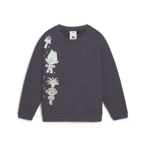 Свитер PUMA с круглым вырезом "PUMA x Trolls Graphic Sweatshirt Boys", серый