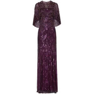 Jenny Packham длинное платье Astra, фиолетовый