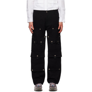 Черные брюки-карго с двойным коленом-трансформером TOMBOGO™