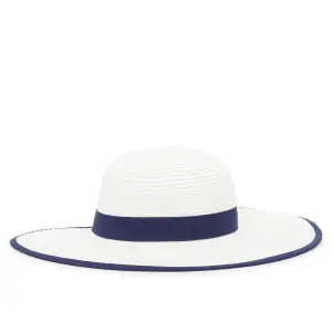 Шляпа Straw Sun Hat Vince Camuto, белый/темно-синий