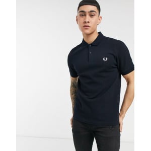 Темно-синяя однотонная рубашка-поло Fred Perry