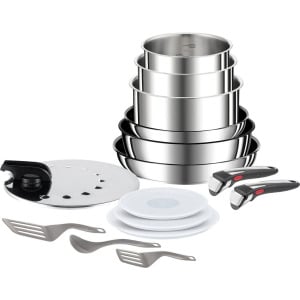 Tefal L97495 Ingenio Preference On, 15 предметов, серебро