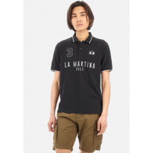 Рубашка поло SHORT SLEEVE La Martina, черный