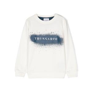 TRUSSARDI JUNIOR толстовка с логотипом, белый