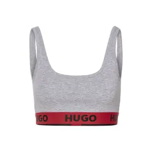 Бюстгальтер без косточек HUGO Underwear "BRALETTE SPORTY LOGO", с эластичным поясом, цвет Medium-Grey035