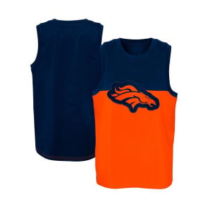 Майка Big Boys Orange, Navy Denver Broncos Revitalize Outerstuff