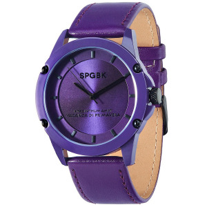 Часы Britt унисекс с фиолетовым кожаным ремешком, 44 мм SPGBK Watches