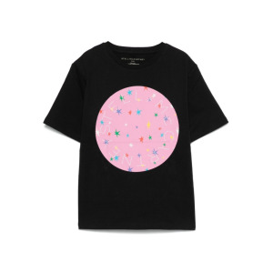 Stella McCartney Kids футболка с логотипом, черный