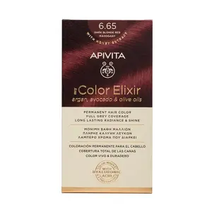 Перманентное окрашивание My Color Elixir Apivita, цвет dark blonde red mahogany