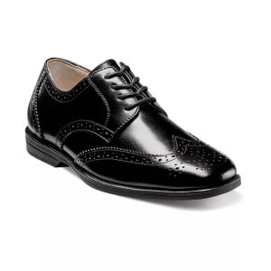 Малыши представляют оксфорды Wingtip Jr Florsheim, черный