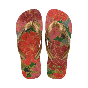 Туфли на плоской подошве Havaianas FARM RED FLORALS SANDAL, черный