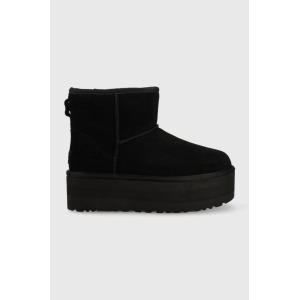 Кожаные зимние ботинки UGG Classic на мини-платформе Ugg, черный