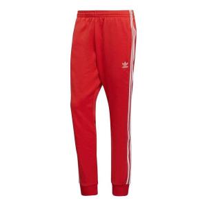 Men s adidas originals Side Stripe Elastic Waistband Sports Pants Trousers Joggers Red CDEK.Shopping