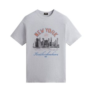 Футболка Kith For The New York Knicks Skyline Vintage 'Light Heather Grey', серый