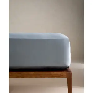 (200 нитей) простынь на подкладке из хлопкового перкаля Zara Home, цвет Petrol Blue