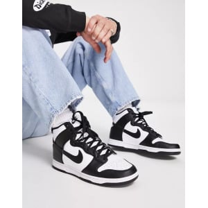 Кроссовки Nike Dunk Hi Retro, белый/черный